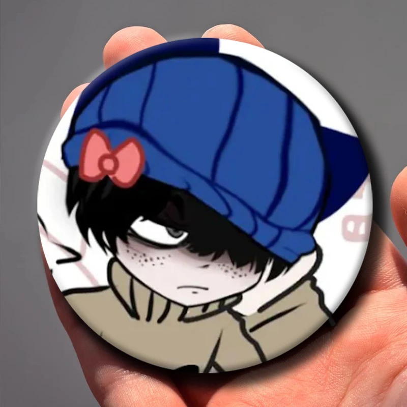 Horror Game Terrible Mouse Lorna Leima Luke Badge Cartoon Role Playing Brooches on Backpack Clothes Handmade Round Enamel Pins