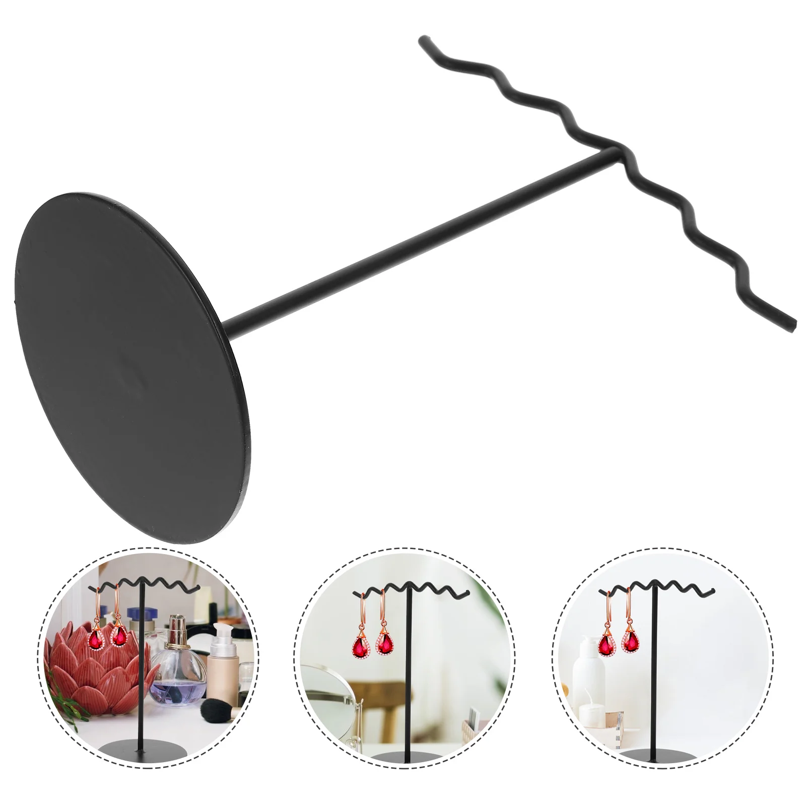 

Metal Jewelry Display Stand T Shape Earring Necklace Holder Iron Art Jewelry Rack for Home Decor Shop Gallery Elegant Simple