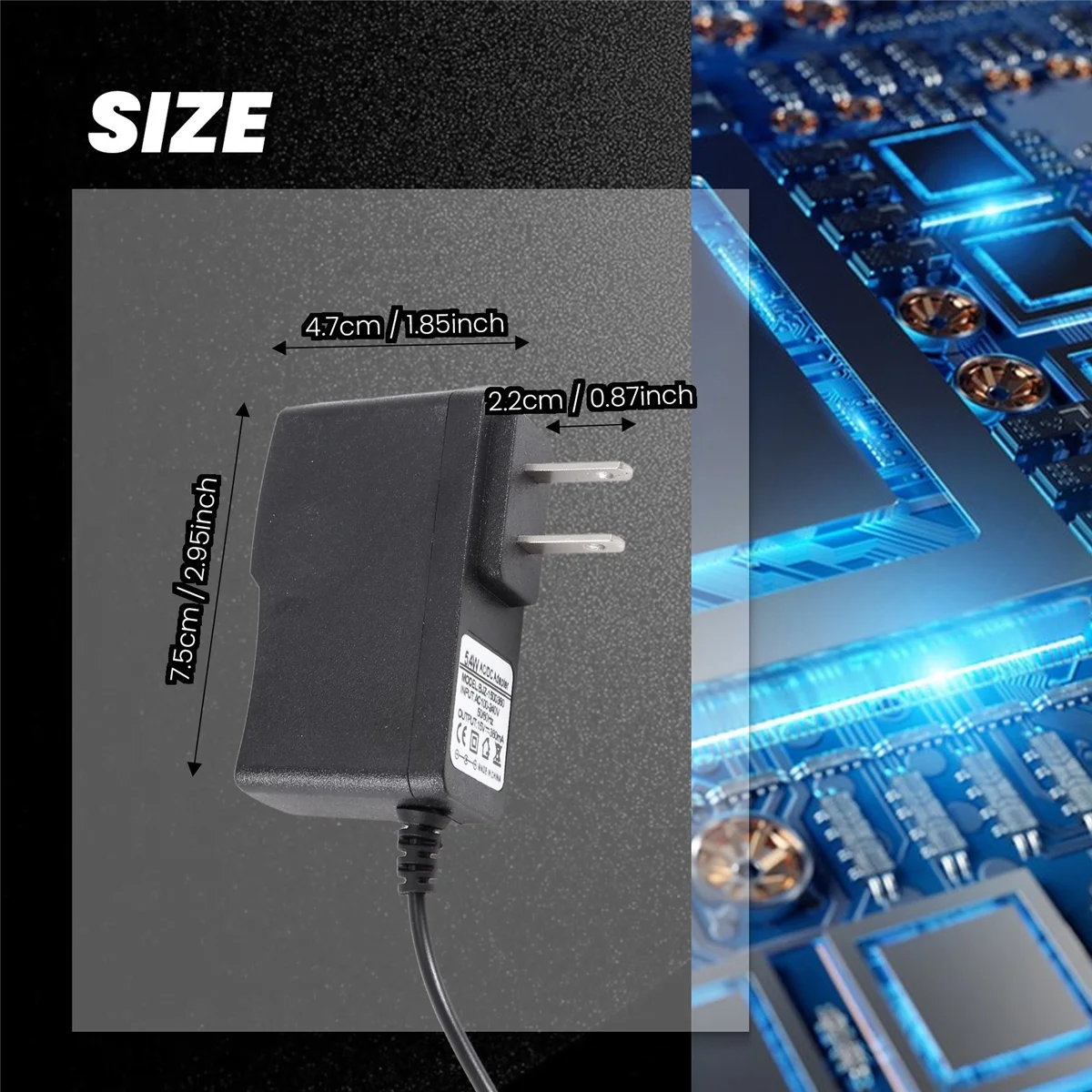 Für Philips-HQ8505 Norelco 7000 5000 3000 Serie Elektrorasierer, Bartschneider-Adapter, Netzkabel, US-Stecker