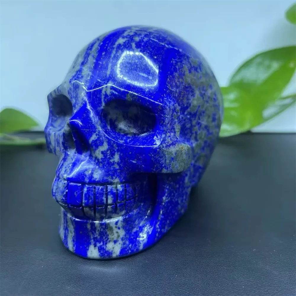 Natural Lapis Lazuli Skull, Energy Gems, Reiki Healing, Room Decoration, Gifts, Meditation, Demagnetization, Office Furniture