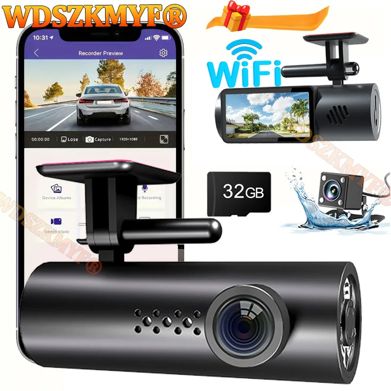 WIFI Car DVR 1080P Dash Cam for Cars MINI Video Recorder Dual Len Dashcam Front and Rear View Camera for Vehicle Car accessory