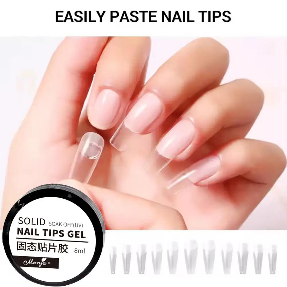 Solid Nail Tips Gel Nail Patch Gel No-flowing Modelling Bond Clear Nail Uv Adhesive Tips Glue Gummy Nail Gel Stick Z6z9