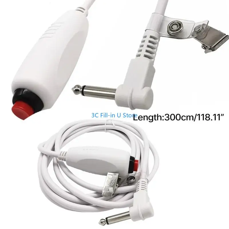 Câble du cordon du bouton-poussoir G8TA pour station infirmière Cordon d'appel infirmier 6,35 mm 1/4 "Câble prise avec