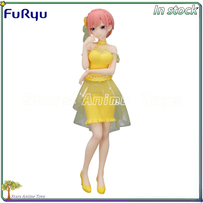 

Оригинальный трио FuRyu Try IT Figure The Quintessential Quintuplets Nakano Ichika, мягкое розовое платье, аниме ручной работы