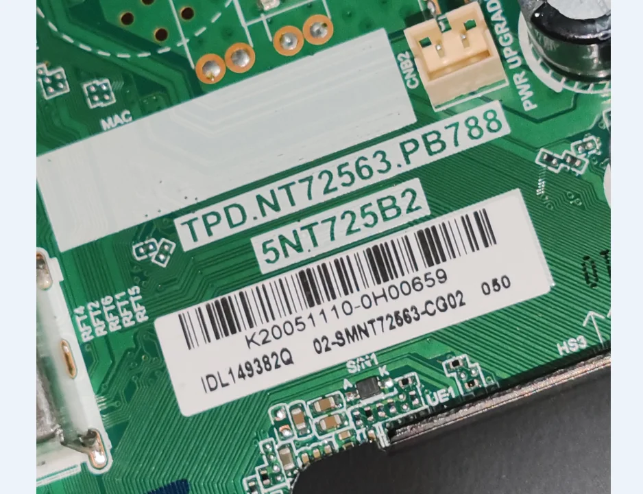 

TPD.NT72563.PB788 5NT725B2 LED TV motherboard Multi specification verification interface