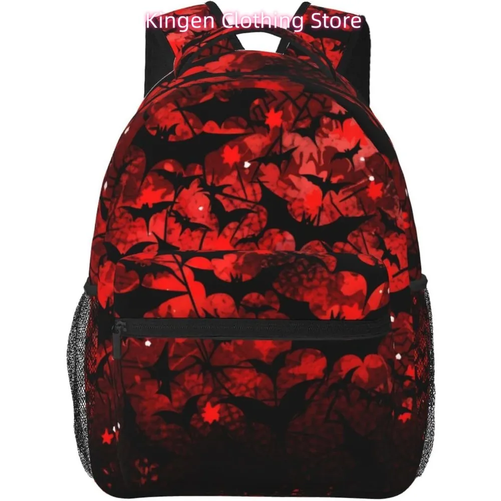 Halloween Spooky Bat Lightweight Laptop Backpack Lightweight Multipurpose Travel Casual Daypack Unisex College Backapcks for Men