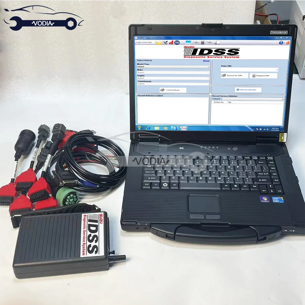 

For Isuzu IDSS Adapter Heavy Duty Truck and Excavator Scanner Diagnostic Tool Truck Scanner With CF53 laptop