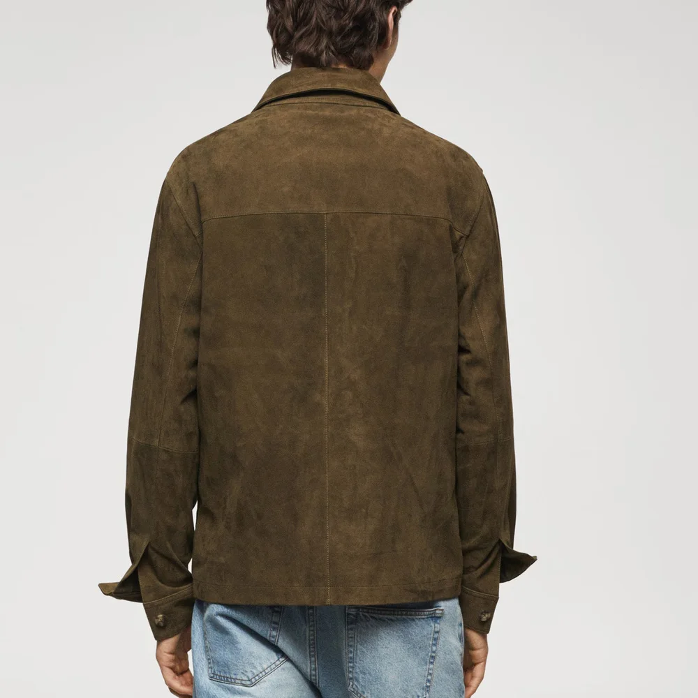 الجلد المدبوغ النسيج رجل السترات عالية الجودة ثلاثة جيوب مربعة أنيق التلبيب رداء غير رسمية واحدة الصدر الحضرية بليزرات الرجال سترة