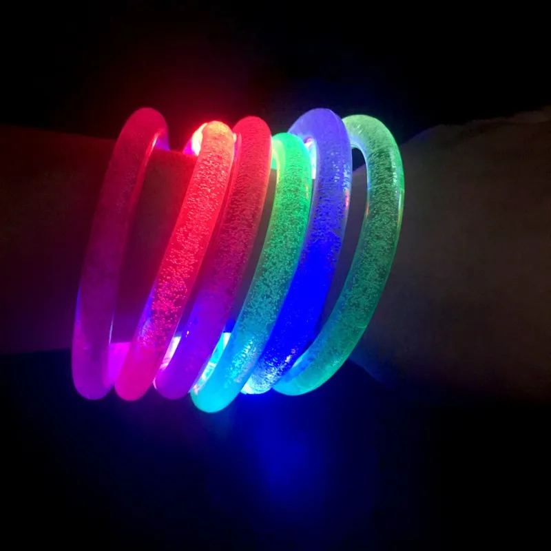 1-100PCS Halloween LED Acrylic Glow Bracelet Concert Support Fluorescent Bracelet Holiday Party Bracelets Holiday Decoration