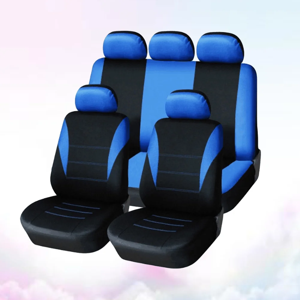 

9 pcs 5 Seats Car Seat Covers Universal Fit Waterproof Wear Resistant Protector For Suv Trucks Auto Interior Accessory