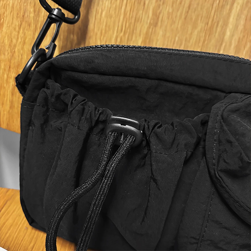 Sport-Umhängetasche, Design im Arbeitsbekleidungsstil, einzelne Umhängetasche, multifunktionale leichte Brusttasche, Handytasche – Detail 12