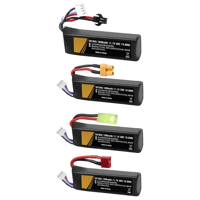 Airsofts LiPo Battery 3S 11.1V 1800mAh 501865 Electric Toy 11.1V Rechargeable 3S LiPo 30C Battery