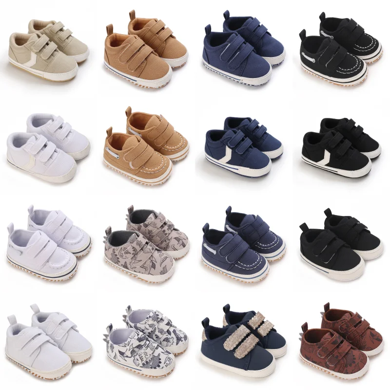 

Baby's Casual Solid Color Canvas Shoes For Toddlers Aged 0-18 Months Non Slip and Versatile Soft Soled Lightweight Sports Shoes