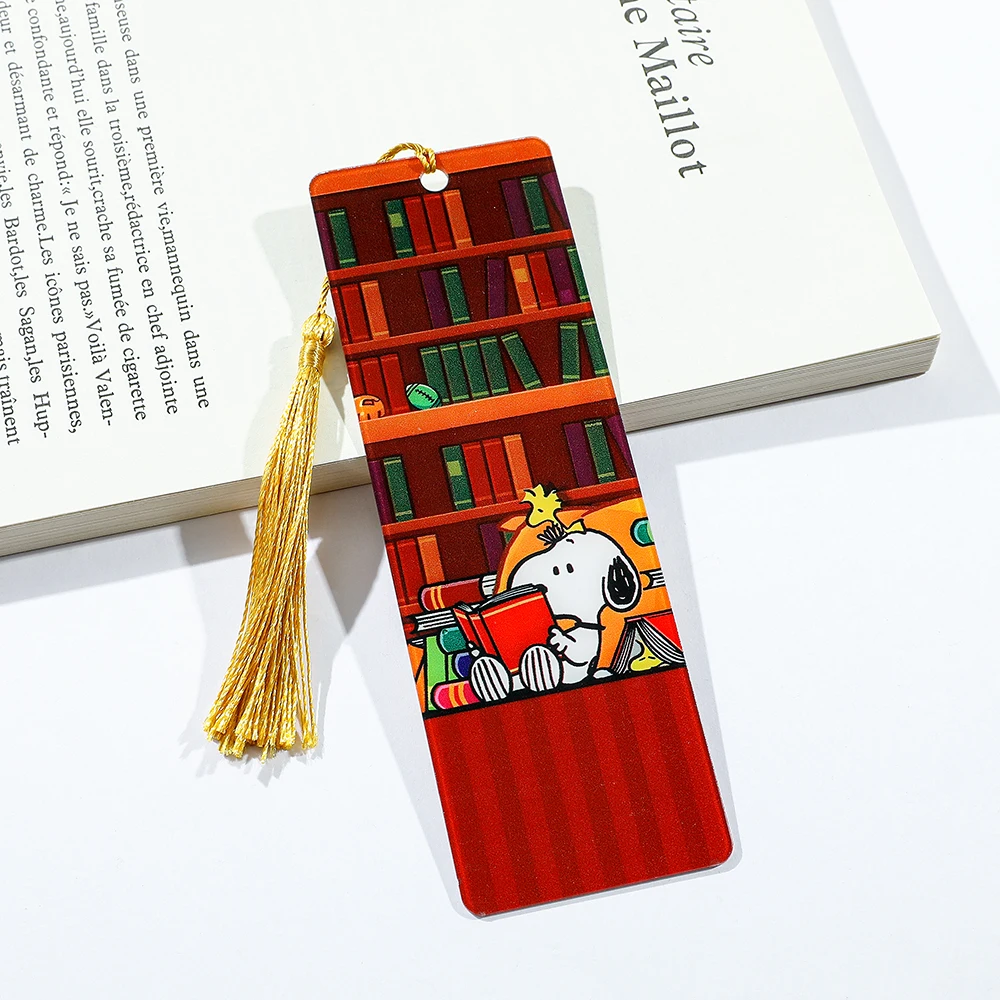 Snoopy Woodstock Acrylic Bookmarks, Book Lovers, Reading Study Office Accessory, Christmas Birthday Gift