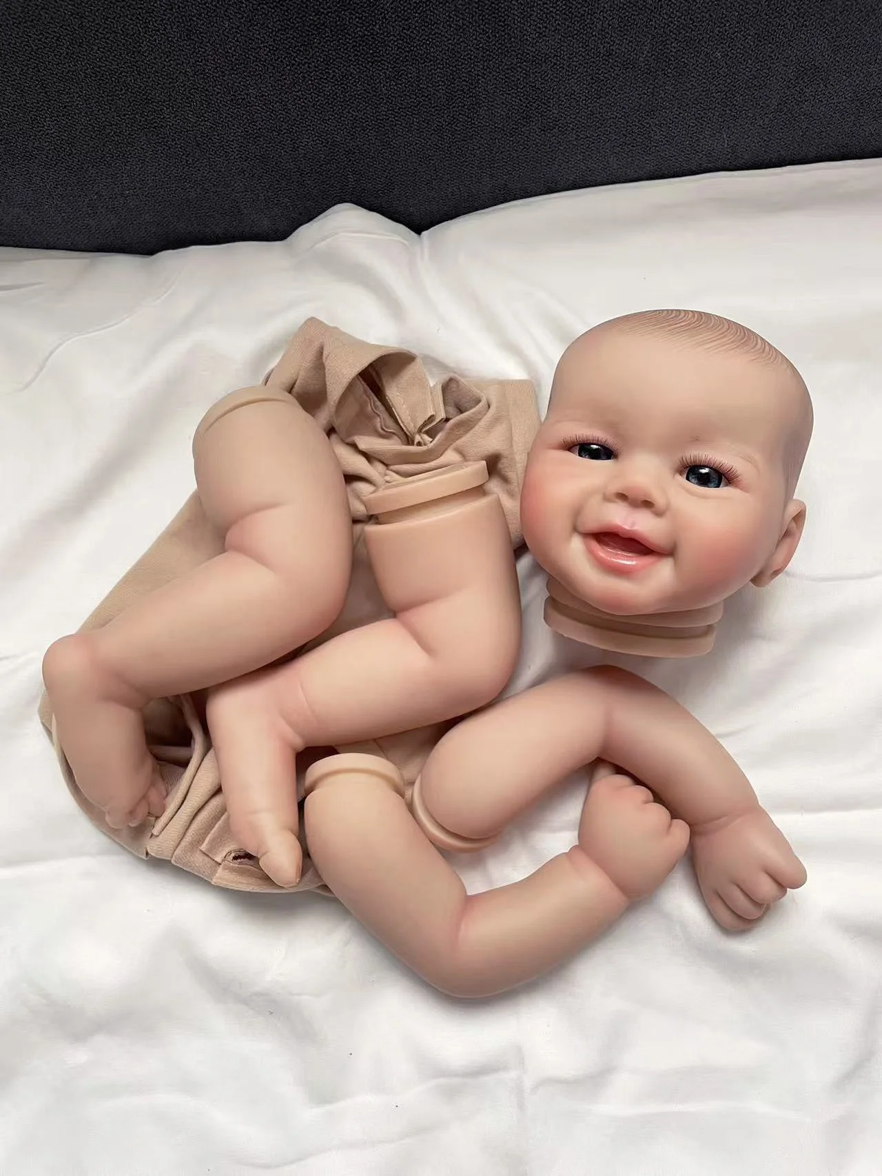 

19inches Emmy Reborn Painted Doll Kits Soft Vinyl Reborn Baby Dolls Accessories DIY Realistic Toys DIY Reborn Dolls Kits