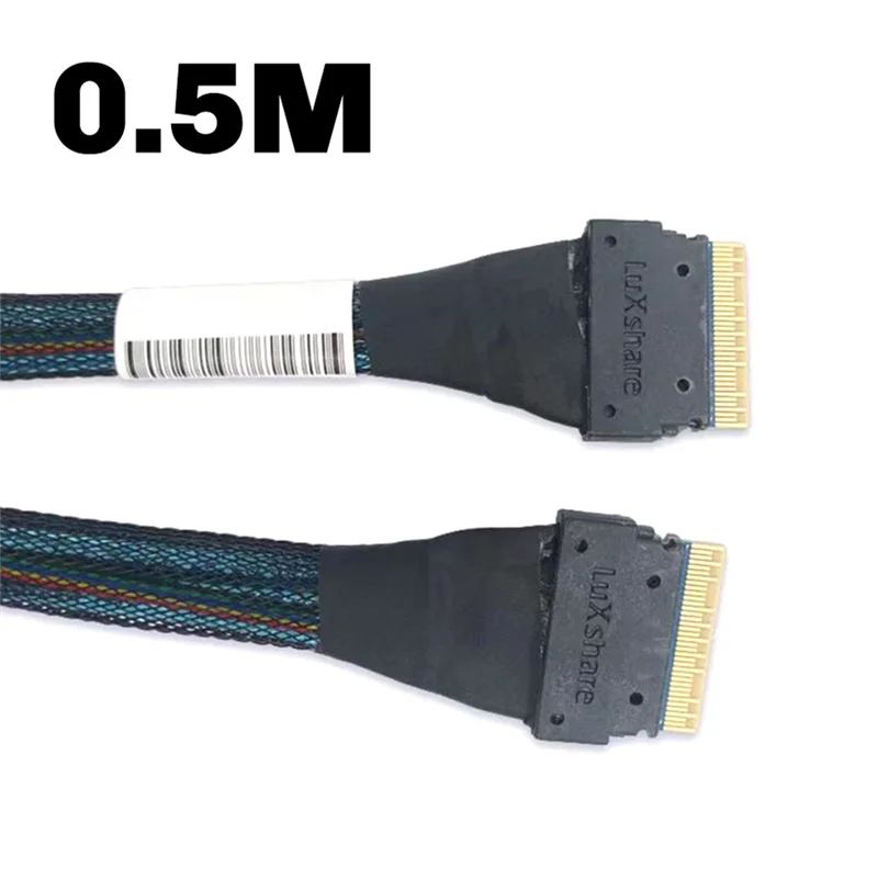 

Эффективный высокоскоростной кабель Pcie 4.0 Slimsas SFF8654 8I до 8I серии 9500 Доступный кабель Nvme Внешний адаптер видеокарты 0,5 м