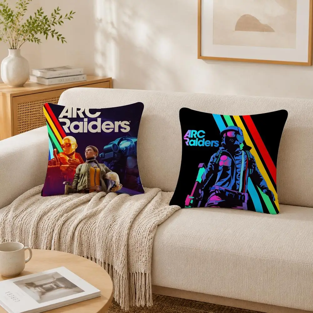 Video Game A-ARC Raiders Cushion Cover Plush Decorative Pillow Case With Hidden Zipper Cutecore Room Decor For Home