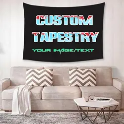 Custom Tapestry Upload Images Wall Hanging Personalized Your Favorite Picture Text Dorm Banner for Bedroom