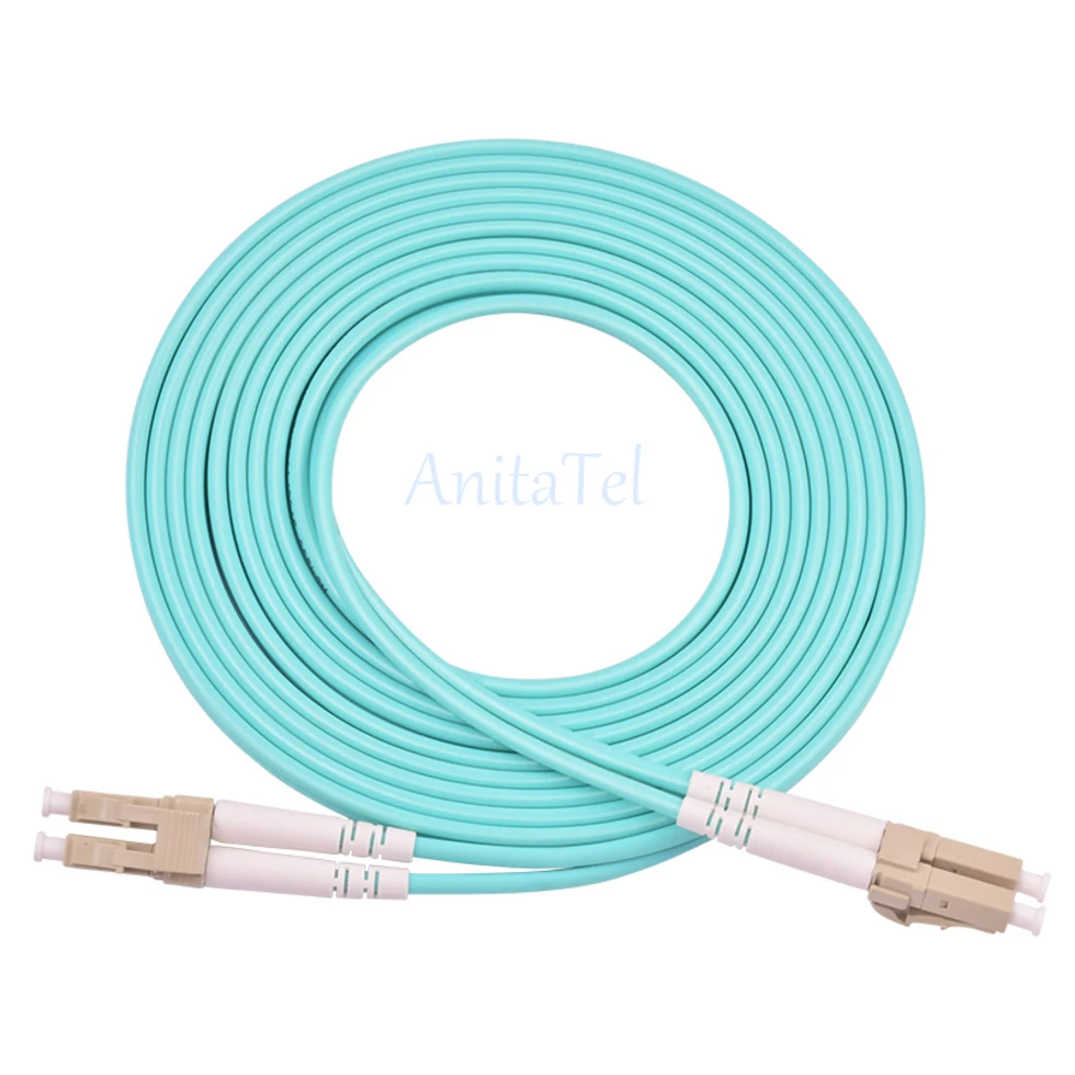 

10pcs OM3 LC UPC-LC UPC Duplex Multimode 3.0mm Optical Fiber Optic Patch Cord Optical Patch Cable 1/2/3m