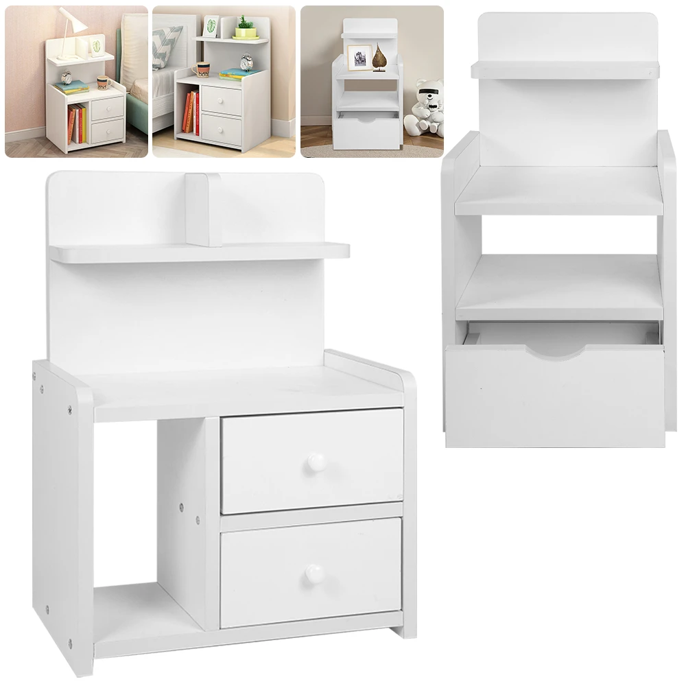 60*33*26CM/ 60*43*26CM Nightsatand Bedside Table Side Table with drawers Wooden Bedroom Nightsatand Modern Table