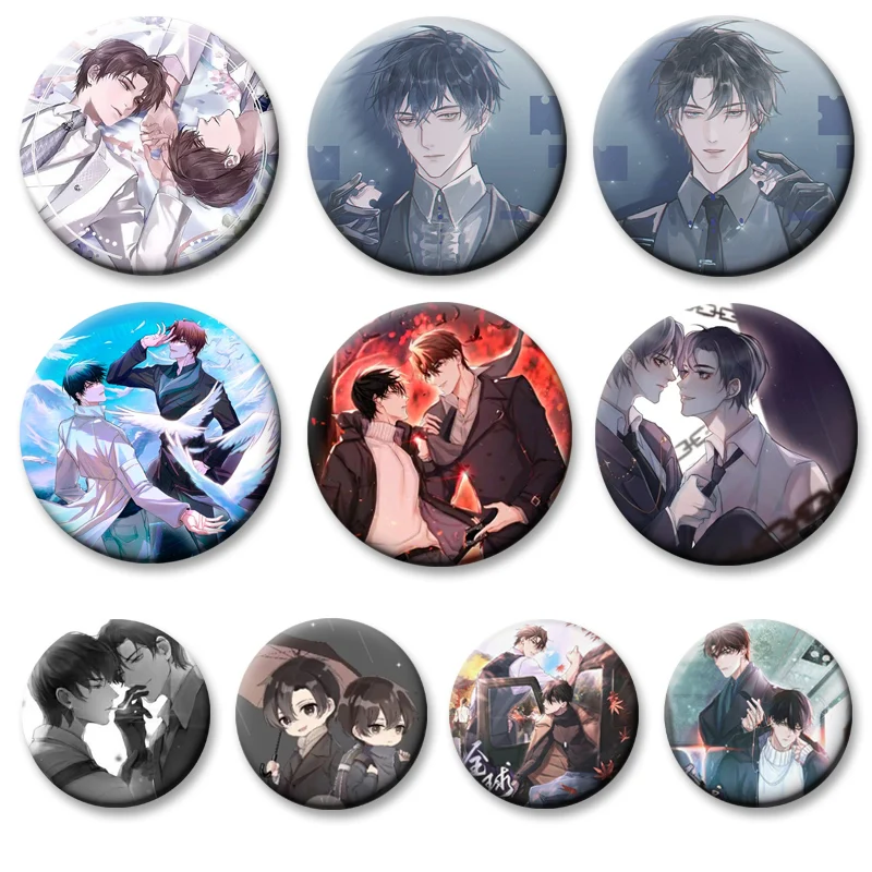 

Anime Global High Risk Dangerous Unified Test‌ Brooches Qin Jiu You Huo Enamel Pins Cartoon Badge for Backpack Accessories Gifts