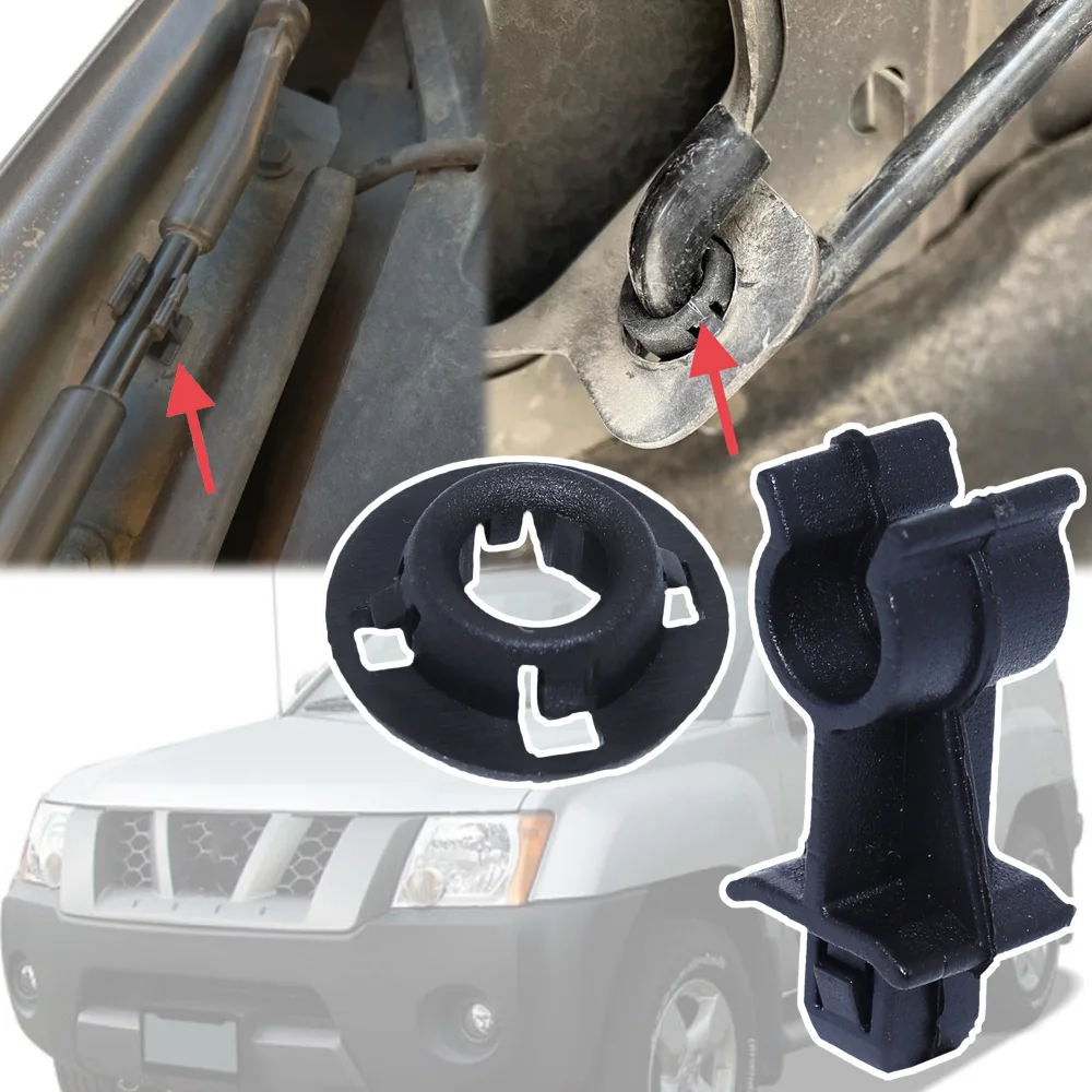 Car Retainer Clips Bonnet Hood Support Prod Rod Clip Holder Replacement For Nissan Xterra N50 2005 2006 2007 2008 2009 - 2013