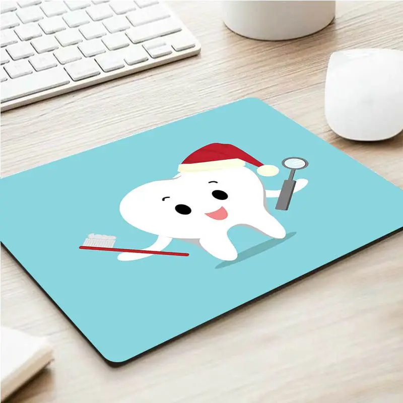 Cute Tooth Small Cartoon Anime Gaming Mouse Pad Keyboard Mouse Mats Smooth Company For PC Mouse Carpet