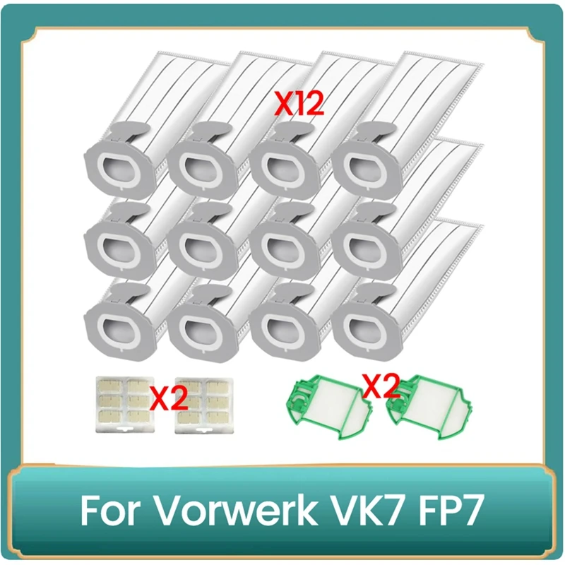 Мешки для пыли с фильтрами, комплект ароматических блоков для VK7 FP7, аксессуары для пылесосов, фильтрующие мешки премиум-класса-A69M