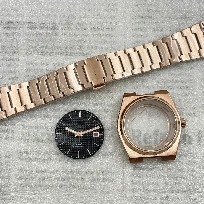 Sup Player Gold Rose Gola Комплект модифицированных ремешков корпуса 40 мм Подходит для механизма NH35/36 Сапфировое стекло через нижнюю часть для циферблата 31,8 мм