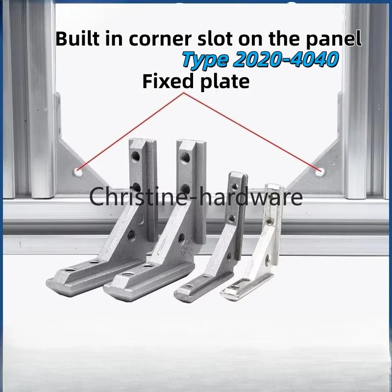 8pcs 3030 4040 Aluminum Profile Door Frame Universal Corner Groove Connector Panel Installation Board Corner
