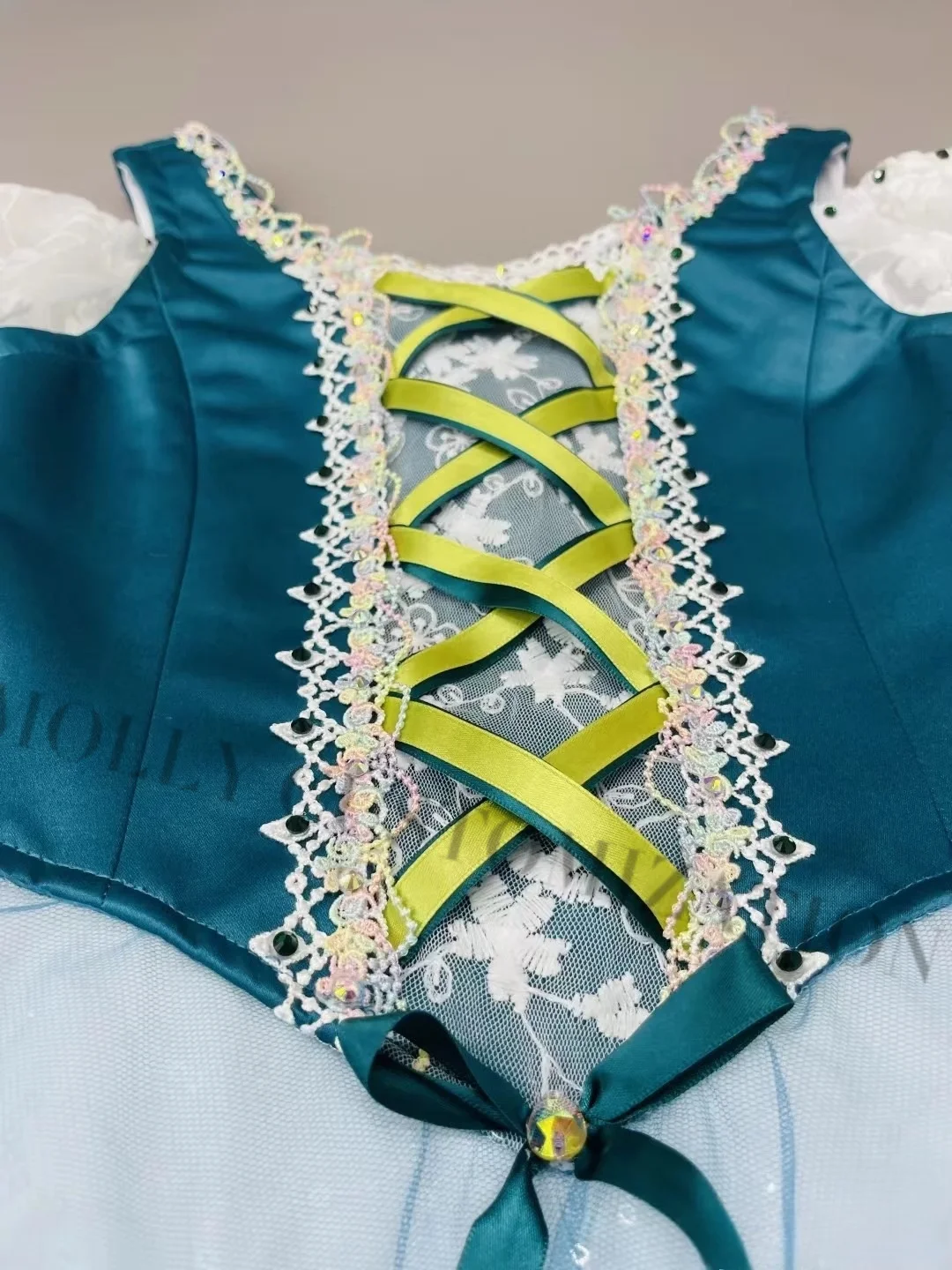 2024 high-end new green Giselle's unstoppable daughter Coppelia ballet competition suit tailored for adults and children