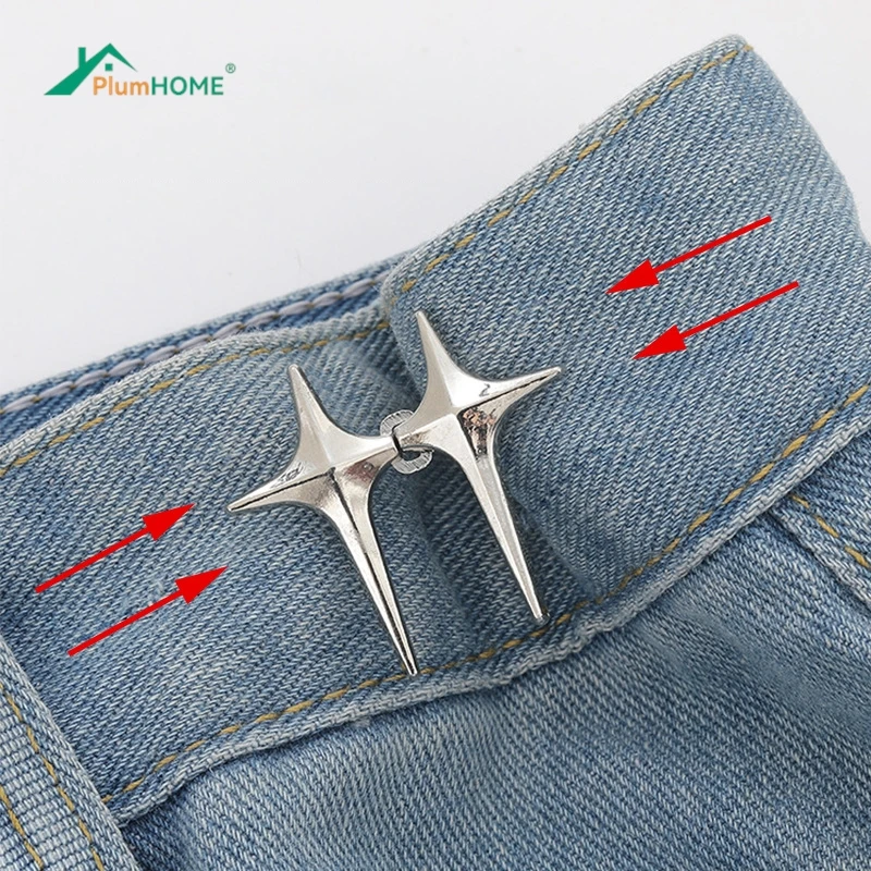 Cross Jeans Waist Retraction Buckles Convenient Jeans Resize Buckles Adjustable Star Buckles Jeans Skirt Trousers Accessories