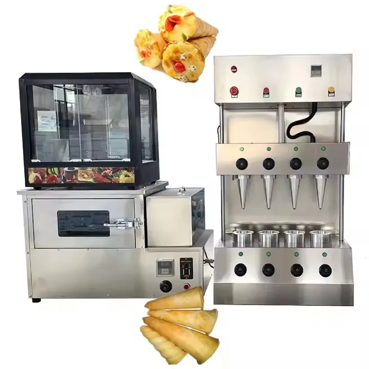 

110V/220V Delicious Pizza Cone Maker/Rotary Pizza Cone Kono Oven/Pizza Cone Heater Production Line Price