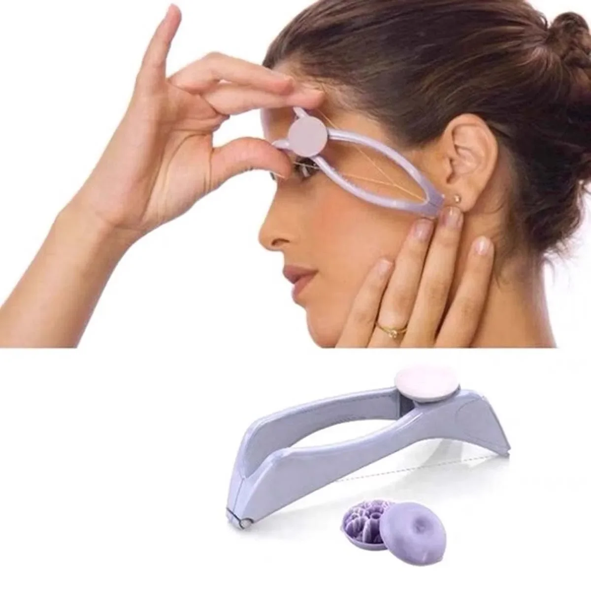 Mini Facial Hair Removal Epilator Women Hair Remover Spring Threading Face Defeatherer for Cheeks Eyebrow DIY Makeup Beauty Tool