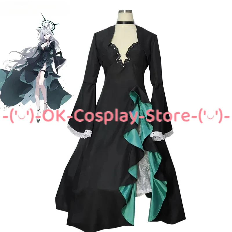 Sunaokami Shiroko Dress Game Blue Archive Cosplay Costume Cute Party Suit Halloween Carnival Uniforms Anime Clothing Custom Made