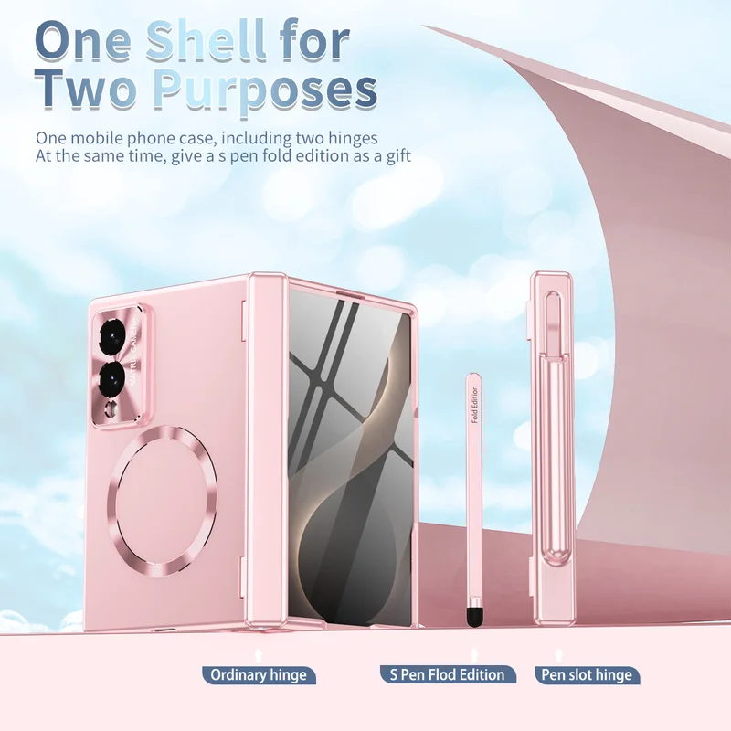 For Samsung Galaxy Z Fold 8 Wide Z Fold 8 5G Magsafe Case With Hinge Protection Magnetic Cover Stylus S Pen & Screen Protector view 6
