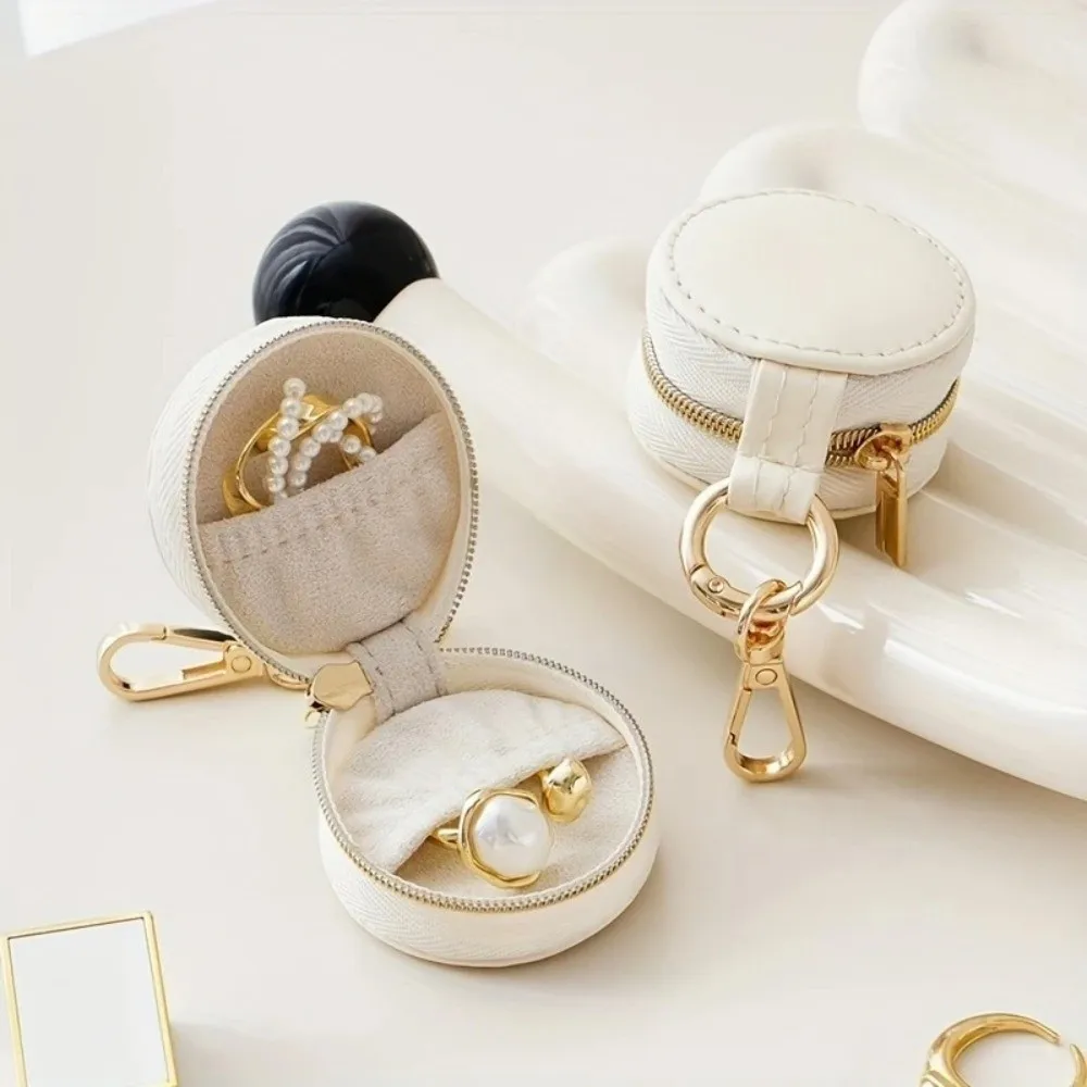

Portable Storage Mini Jewelry Storage Box Earrings Headphone Storage PU Storage Bag Ring Portable Jewelry Box Travel