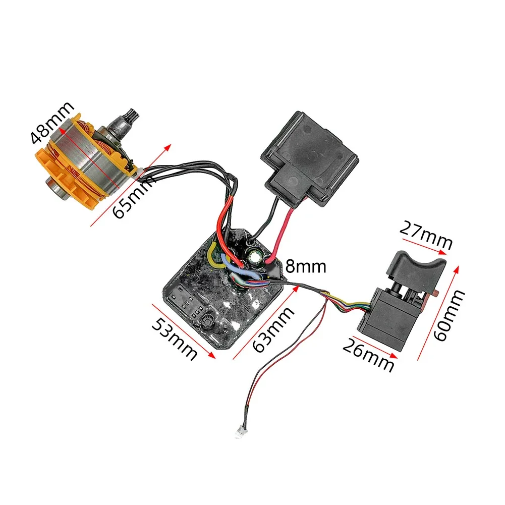 ประแจบอร์ดควบคุมชุดมอเตอร์ไร้แปรงถ่าน ชุดมอเตอร์ประแจไร้แปรงถ่านลิเธียมสําหรับบอร์ดสวิตช์ความเร็วไฟฟ้า
