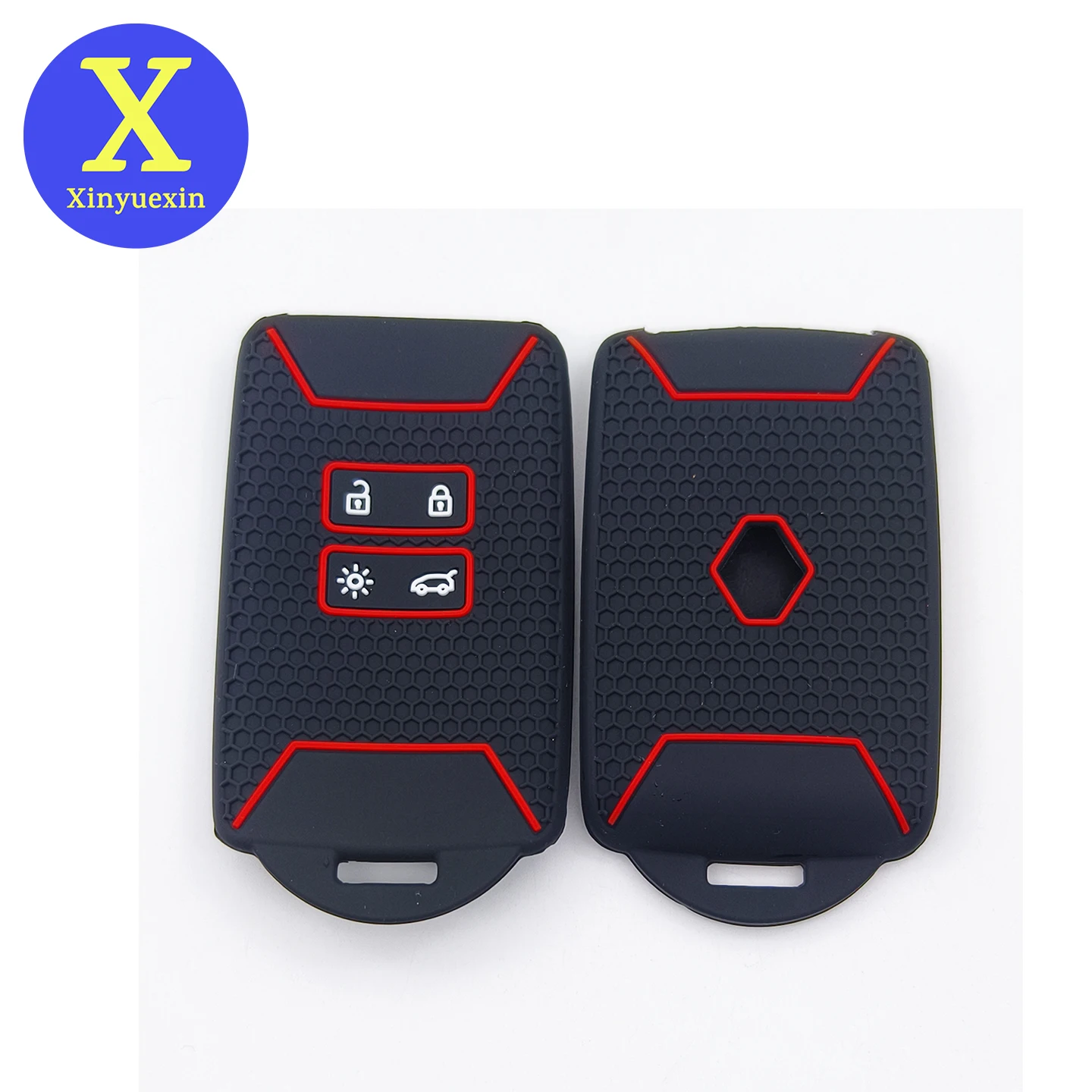 

Чехол для автомобильного ключа Xinyuexin из силикона для Duster, Jogger, Sandero, Renault Clio 5, Megane 4, Zoe, Kadjar, Captur, Arkana, Koleos, 2 шт./лот