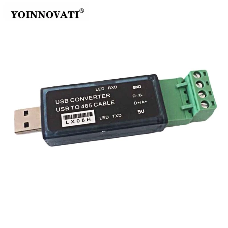 LX08H USB to RS485 RS-485 Converter Adapter, Serial Port Debugging Tool for PLC Communication