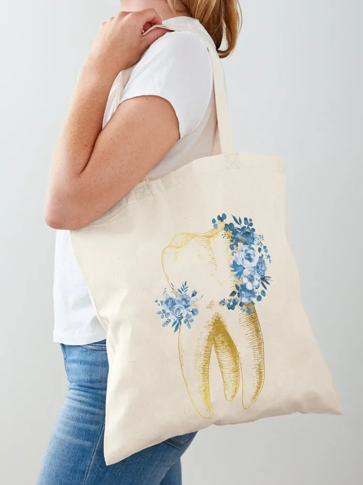 Human tooth Tote Bag Customizable tote bag great bag canvas shopping Shopping bags