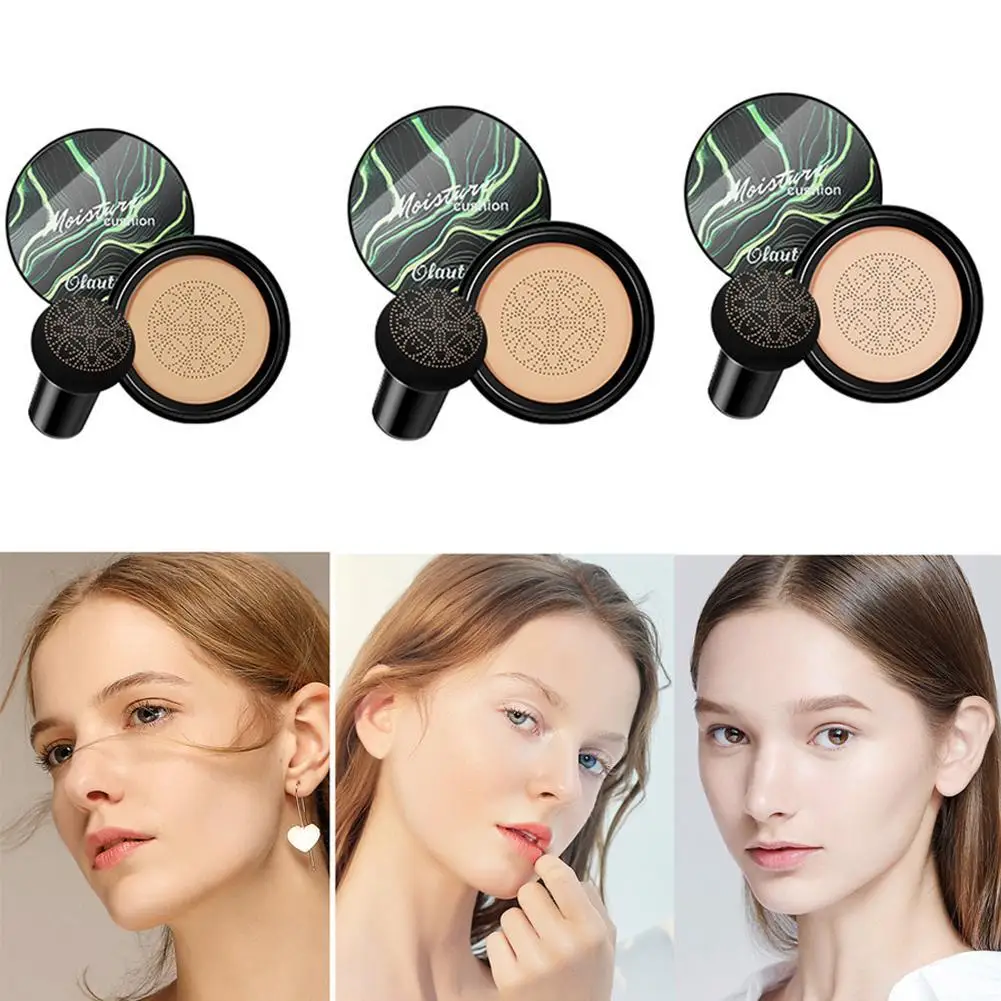 BB Air Cushion Foundation หัวเห็ด CC ครีมคอนซีลเลอร์เครื่องสําอาง Face Brighten TONE แต่งหน้าฐานไวท์เทนนิ่งกันน้ํา Z4Y7