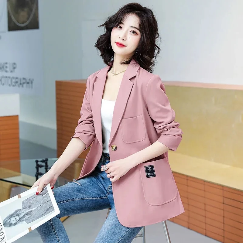 High-end High Street Casual Blazer Anzug frauen Frühling Herbst Mode Khaki Blazer Mantel Büro Dame Kleine Anzüge jacke Tops Neue