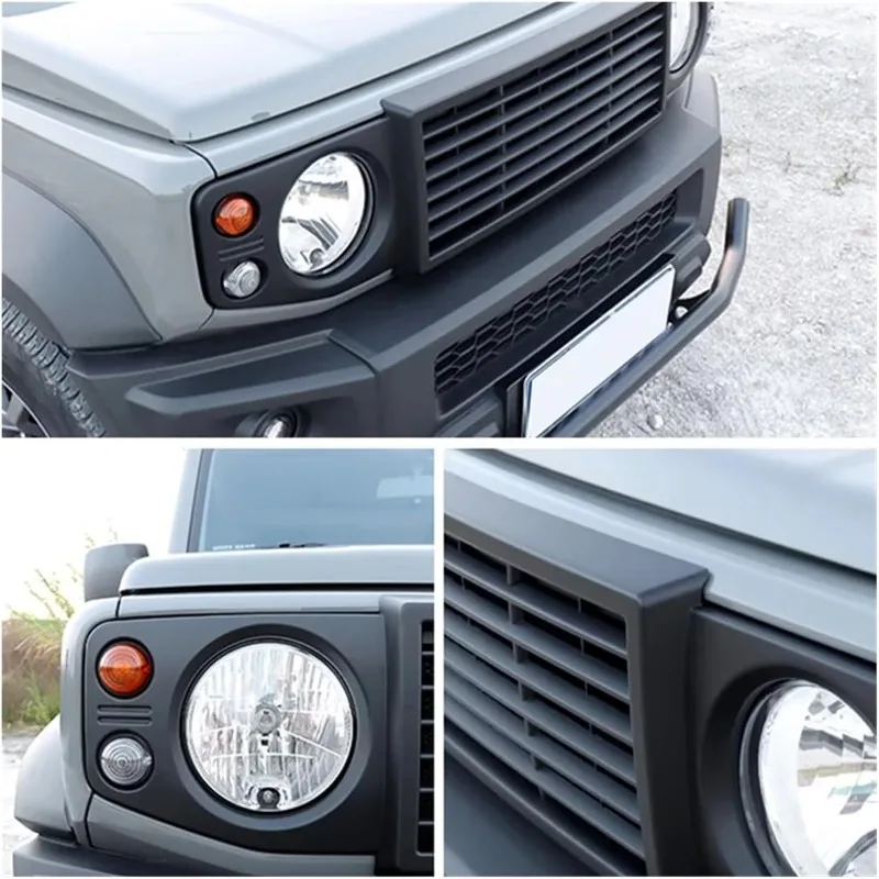 LUMA ABS Black Front Bumper Grille With LED Light Accessories for Jimny Sierra JB64 JB74 JC74 3/5Door 2019-2024