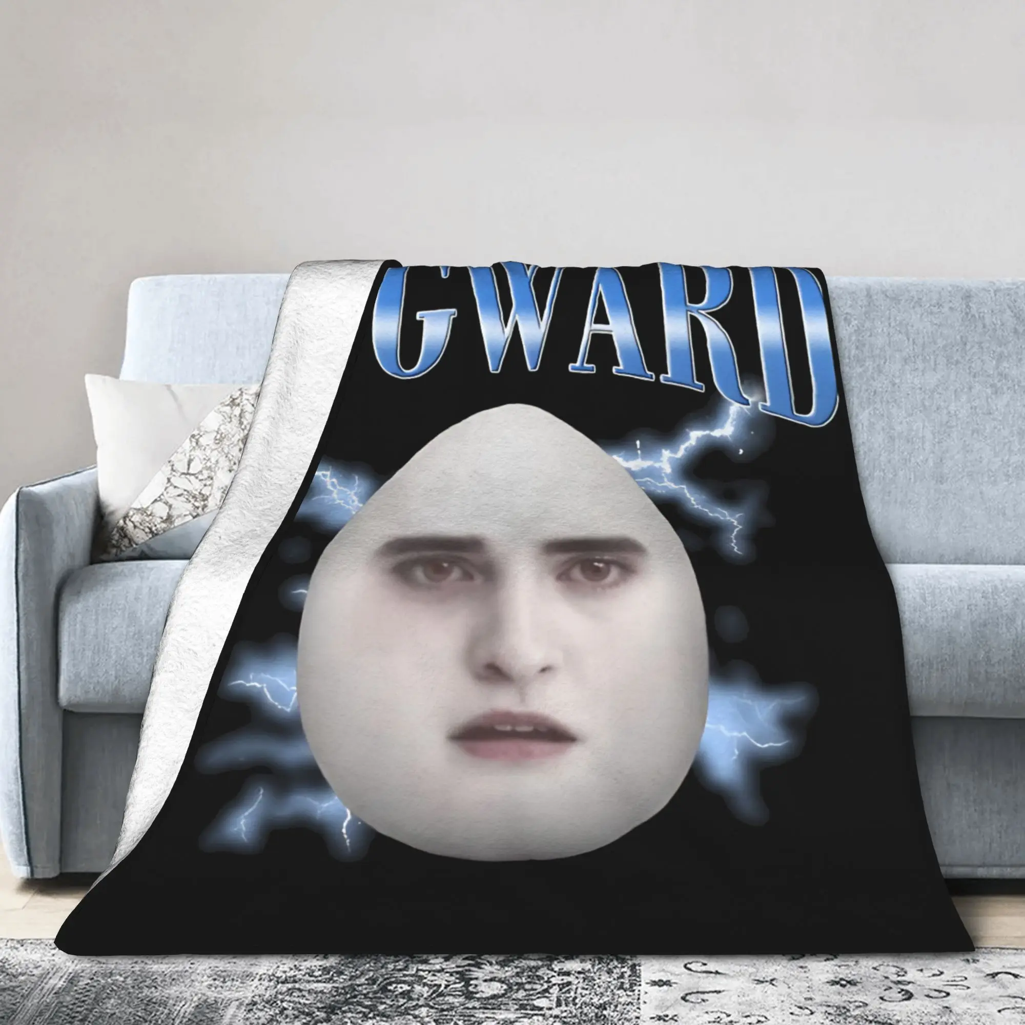 Eggward Funny Silly Meme Blanket Twilight Edward Cullen Fuzzy Vintage Warm Throw Blankets for Coverlet Textile Decor