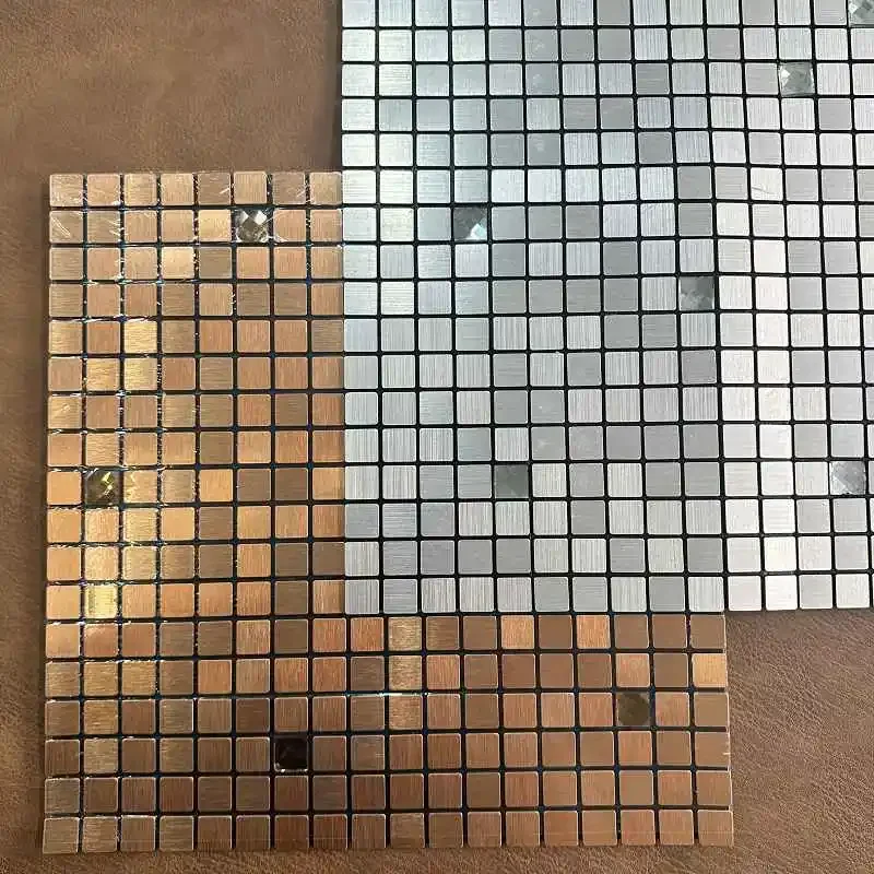 

Mosaic Metal Aluminum Plastic Panel Wall Sticker Self-adhesive square Abstract Waterproof Kitchen Bathroom Tiles Wall Decors 97