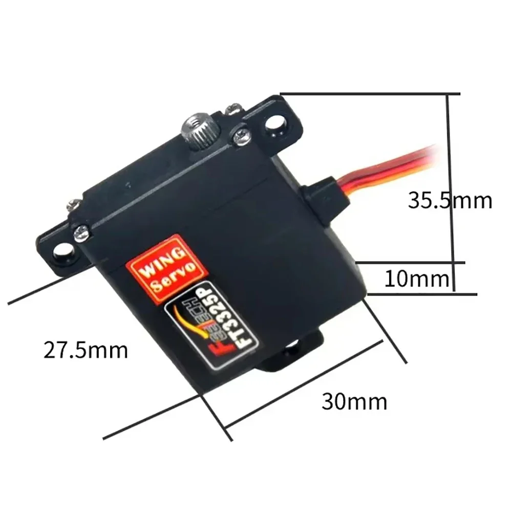 Servos d'aile FT3325P RC 6kg.cm, Servo numérique haute vitesse avec boîte de vitesses en métal, corps mince pour Drone RC à aile fixe, Robot comme Servo JX
