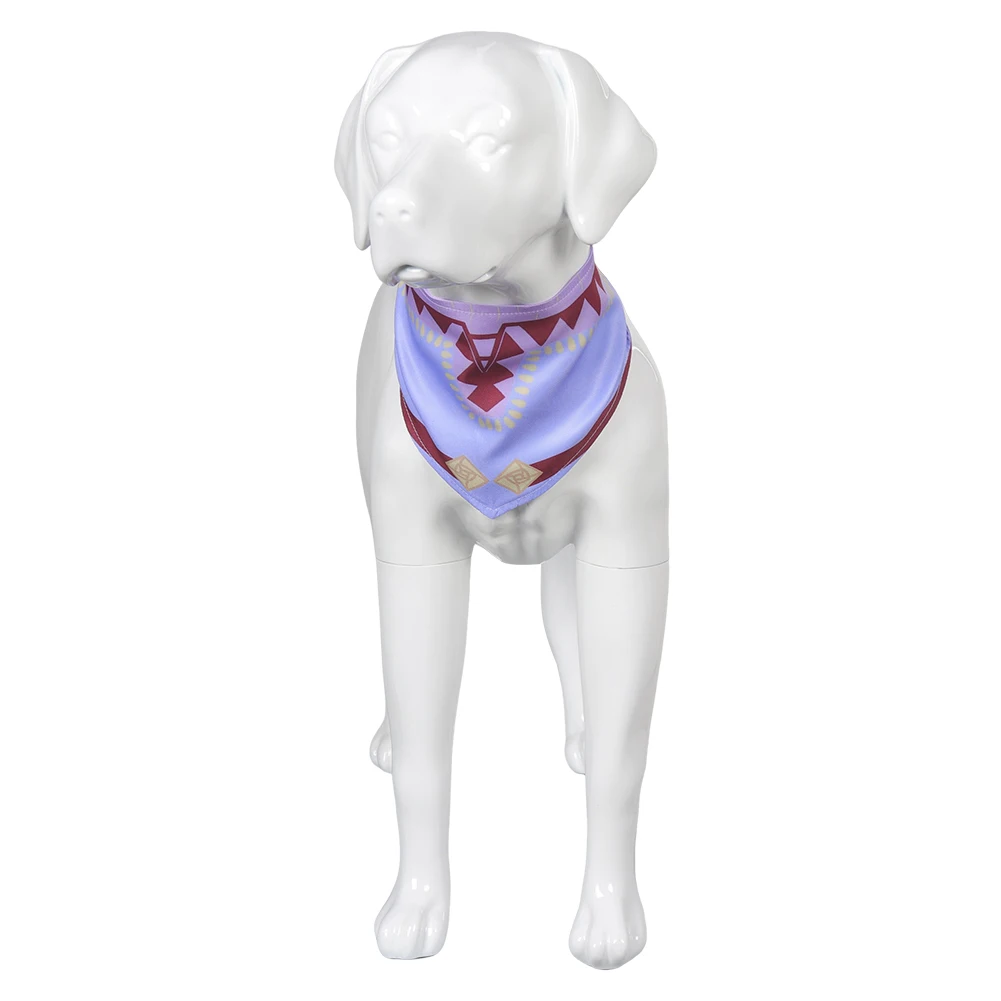 Asha Pet Dog Cat Cosplay Scarf WISH Disguise Costume Puppy Print Bibs Fantasy Cloth Outfits Halloween Carnival Party Suits Props