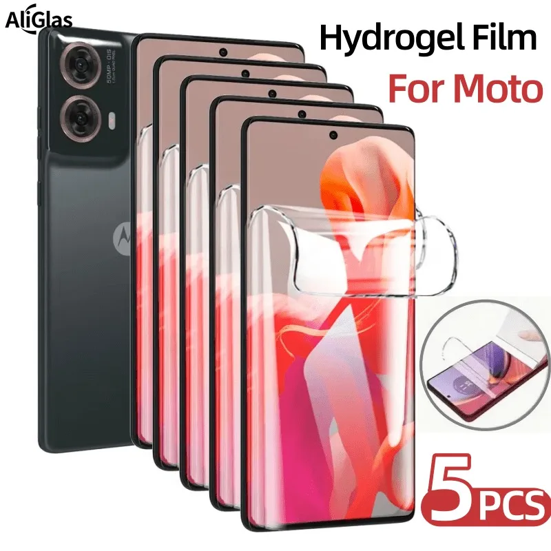 5 قطعة فيلم هيدروجيل ل موتو G ستايلس 5G G85 G45 G35 G75 G05 G64 G84 G54 G15 G34 G55 G24 G04 سهلة التركيب واقي للشاشة #1