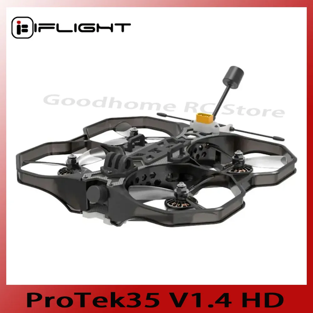 Iflight protek35 v5.0 hd 1.4 inch 6s cinehoop bnf with blitz whoop f7 55a aio/runcam link wesp digital hd system for fpv